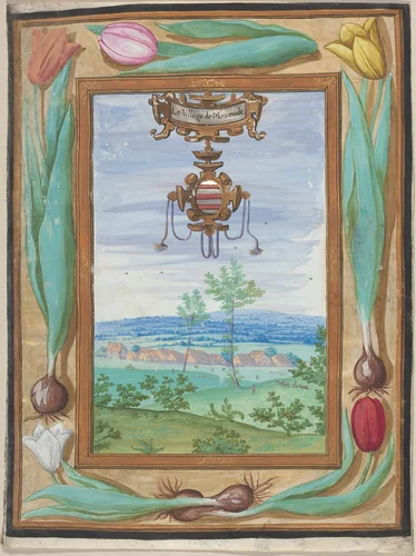 Le Villaige de Monceaulx by Adrien Montigny, drawing, 1500-1600