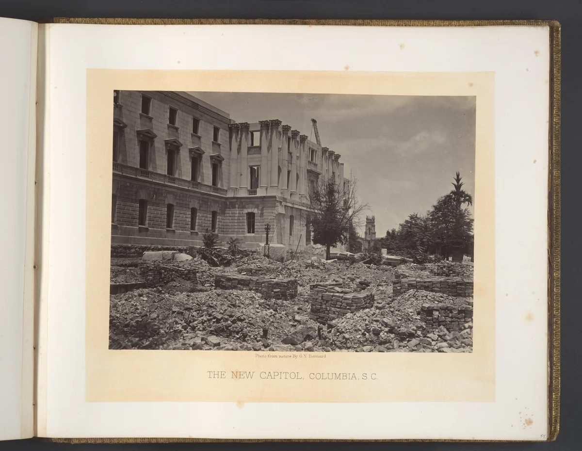 The New Capitol, Columbia, South Carolina by George N. Barnard, photograph, 1860-1869