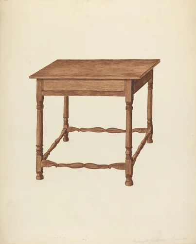 Table by Frederick Jackson, index of american design, 1953
