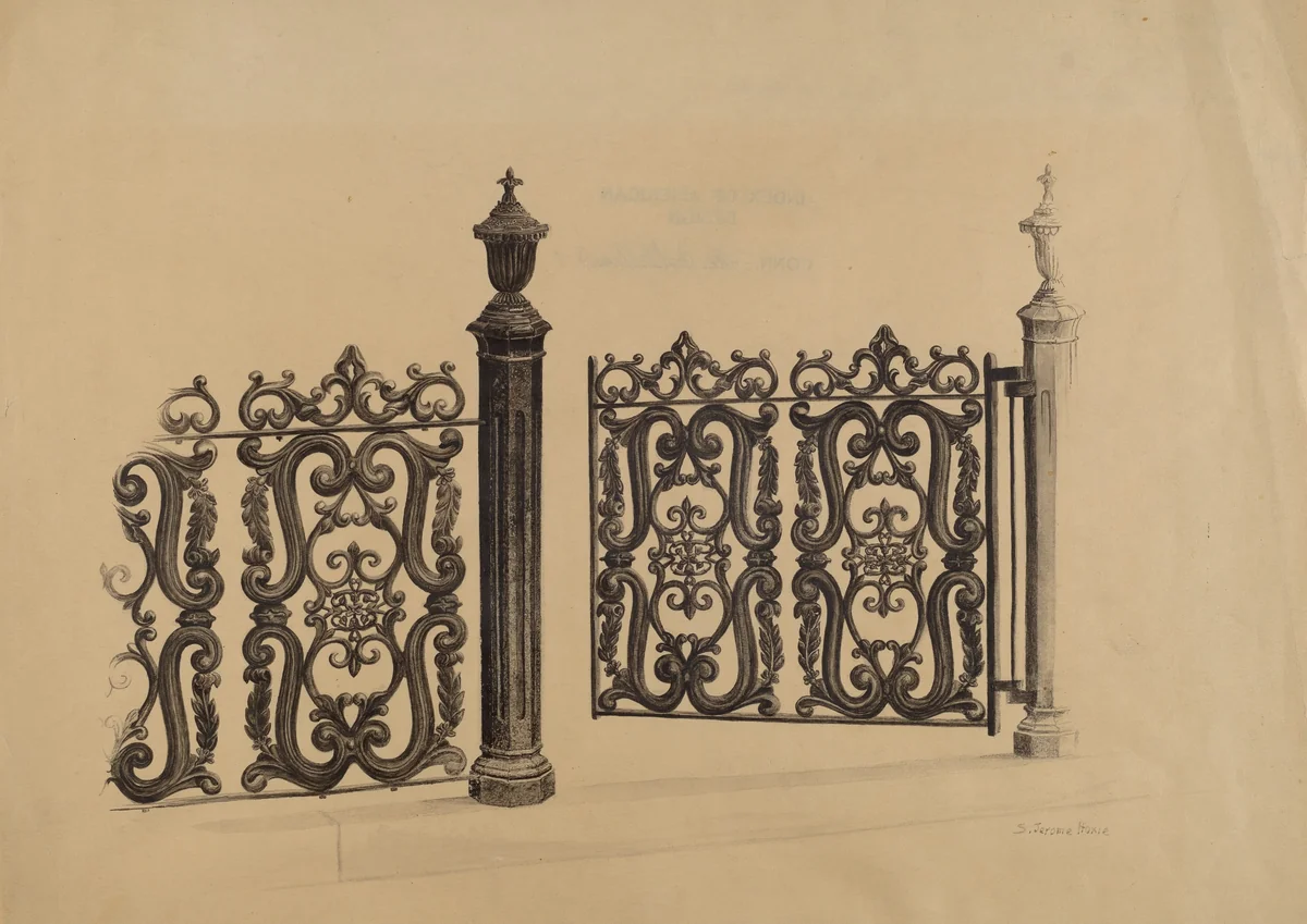 Gate by Jerome Hoxie, index of american design, 1935-1942