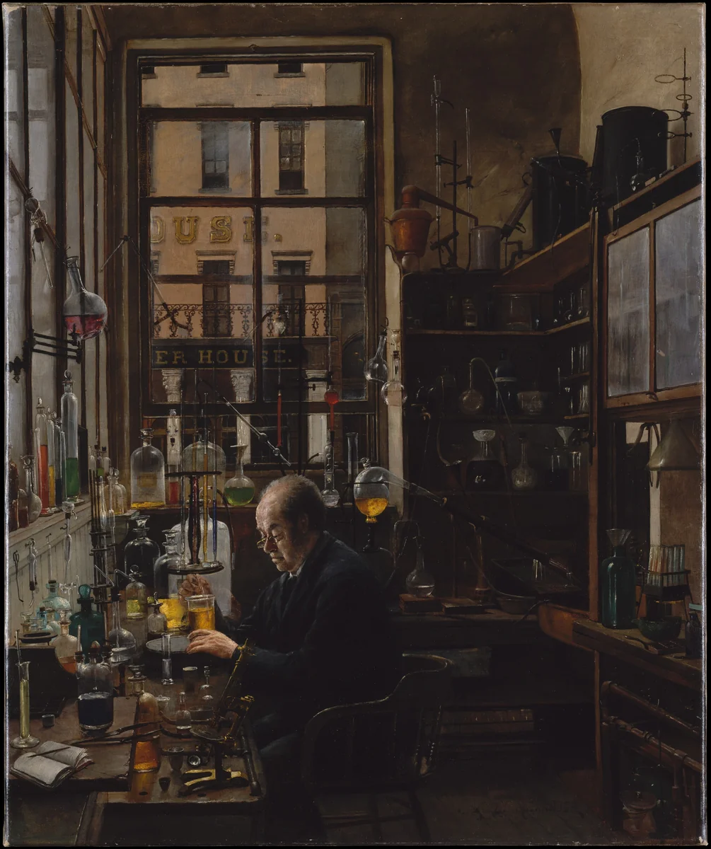 In the Laboratory by Henry Alexander, artwork, 1882-1887
