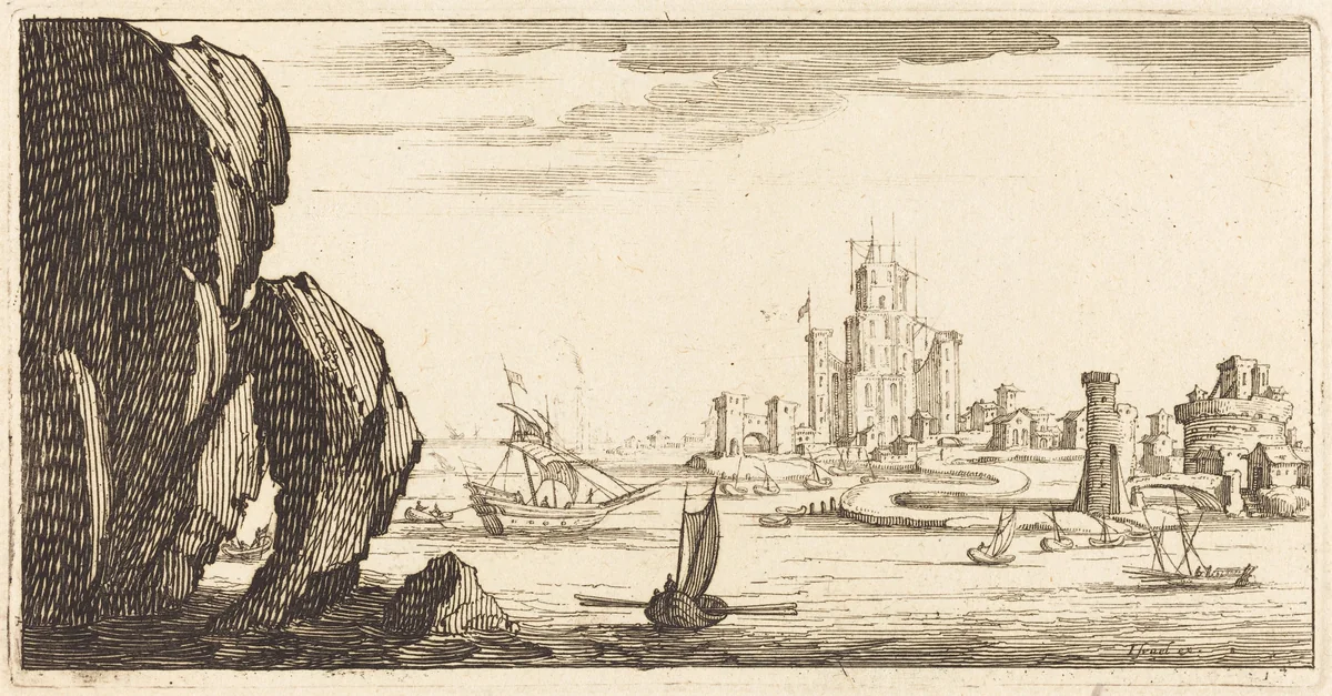 Landscape by Jacques Callot, print, 1635