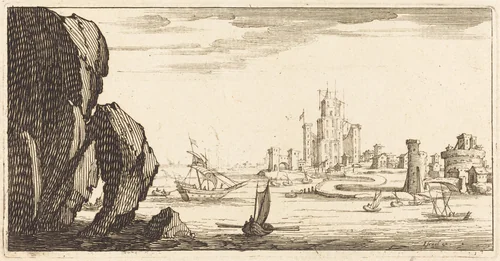 Landscape by Jacques Callot, print, 1635