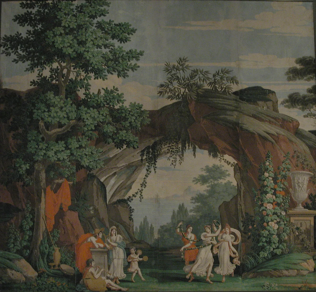 Young Girls Dancing before a Grotto by House of Dufour, other, 1815-1825