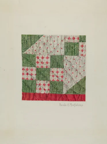 Calico Quilt (Patchwork) by Renee A. Monfalcone, index of american design, 1942