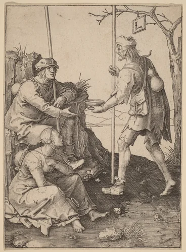 The Beggars by Lucas van Leyden, print, 1510