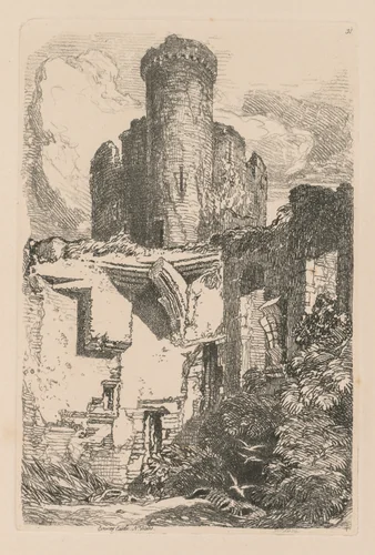 Liber Studiorum: Plate 31, Conway Castle, N. Wales by John Sell Cotman, book, 1838