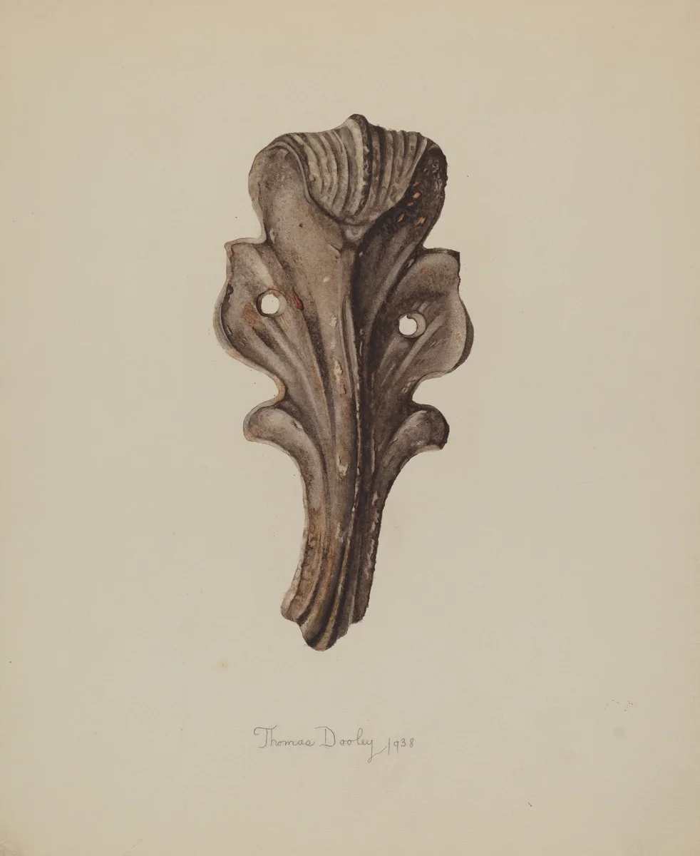 Ornamental Iron Leaf by Thomas Dooley, index of american design, 1938