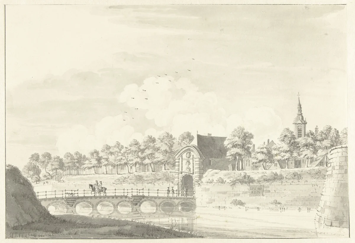 De Sint-Nicolaaspoort te Namen by Jan de Beijer, drawing, 1740