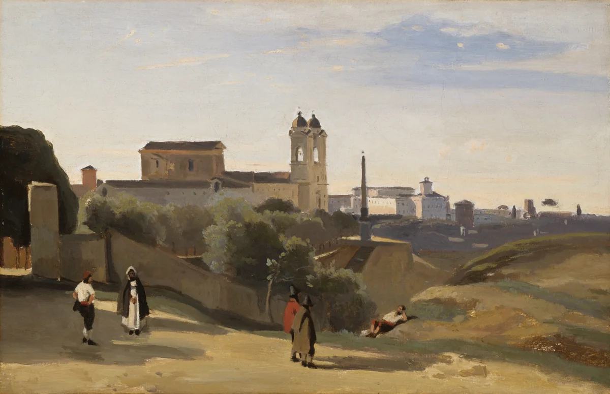 Monte Pincio, Rome by Jean-Baptiste-Camille Corot, painting, 1840-1850
