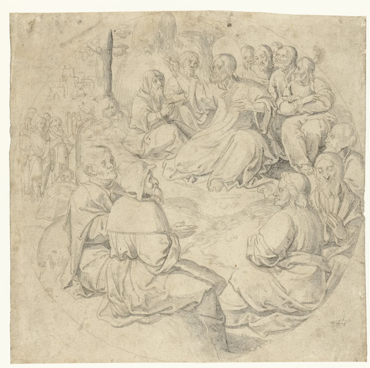 Bergrede van Christus by Monogrammist CM, drawing, 1800-1900