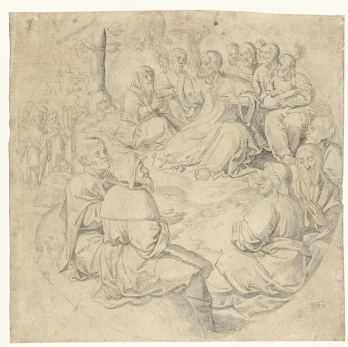 Bergrede van Christus by Monogrammist CM, drawing, 1800-1900