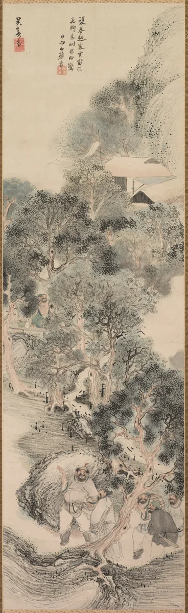 Water Margin Bandits by Matsumura Goshun, painting, 1775-1811