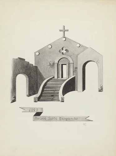 Mision Santa Margarita by James Jones, index of american design, 1935-1942