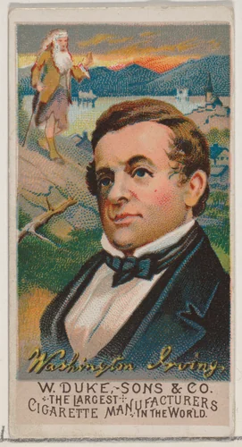 Washington Irving, from the series Great Americans (N76) for Duke brand cigarettes by W. Duke, Sons & Co., print, 1888