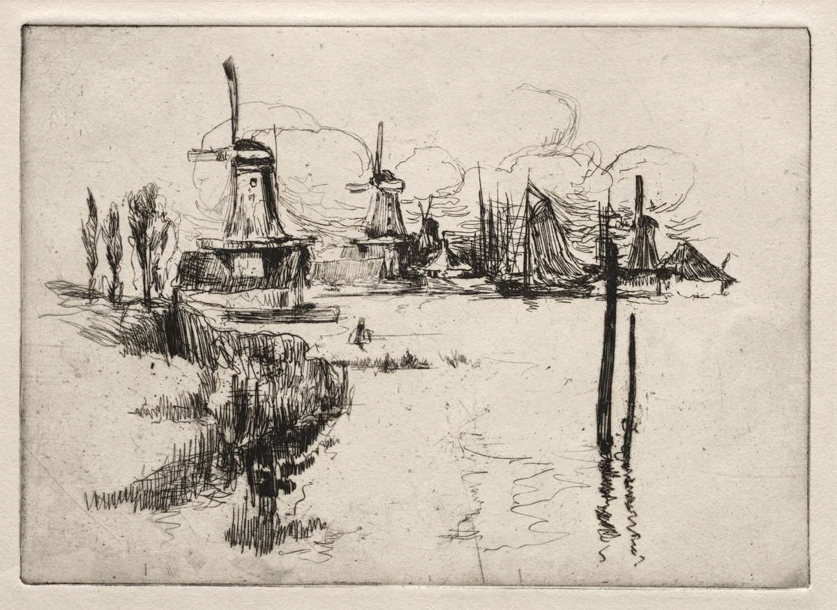 Dordrecht by John Henry Twachtman, print, 1880-1890
