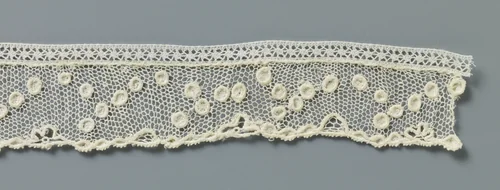 Strook naaldkant met moesjesmotieven by anonymous, other, 1790-1799