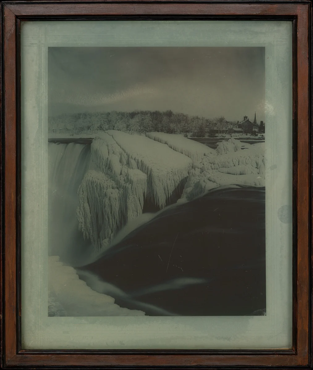 American Falls from Luna Island by Platt D. Babbitt, photograph, 1870-1879