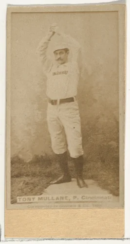 Anthony John "Tony" Mullane, Pitcher, Cincinnati, from the Old Judge series (N172) for Old Judge Cigarettes by Goodwin & Company, photograph, 1888