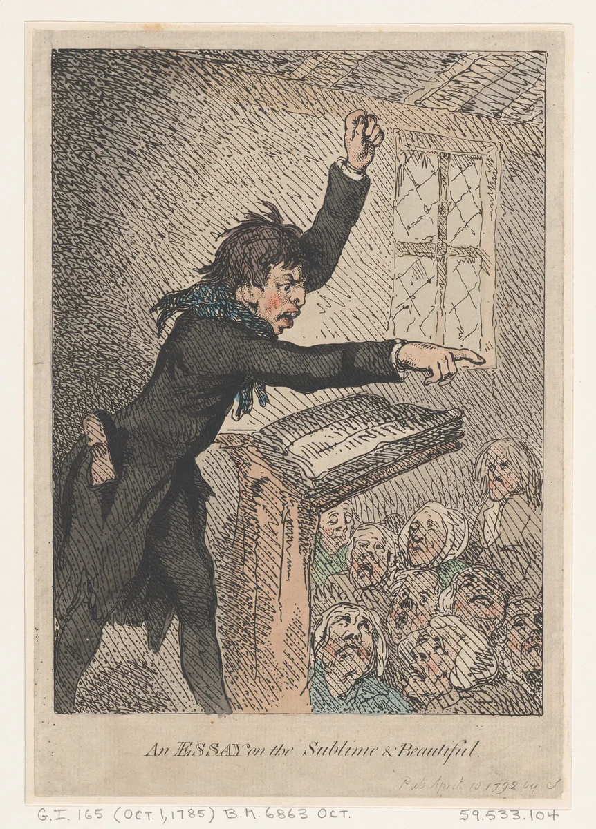 An Essay on the Sublime & Beautiful by Thomas Rowlandson, print, 1792