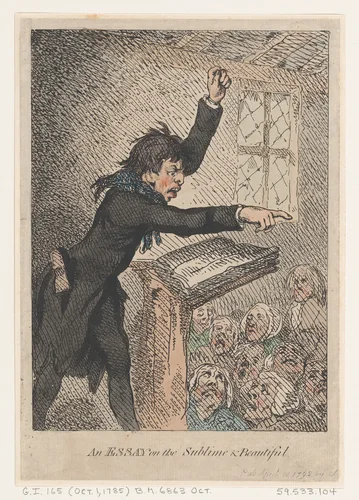 An Essay on the Sublime & Beautiful by Thomas Rowlandson, print, 1792