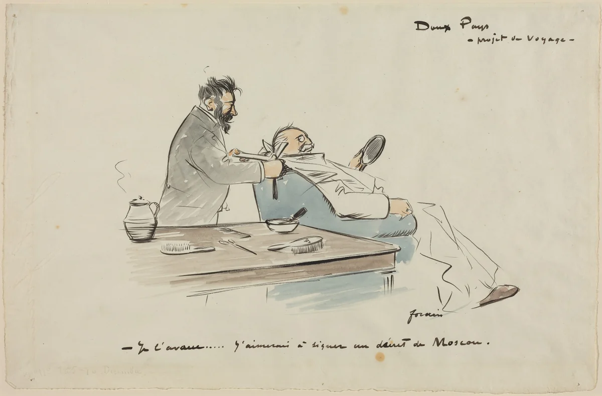 Projet de Voyage by Jean-Louis Forain, drawing, 1897