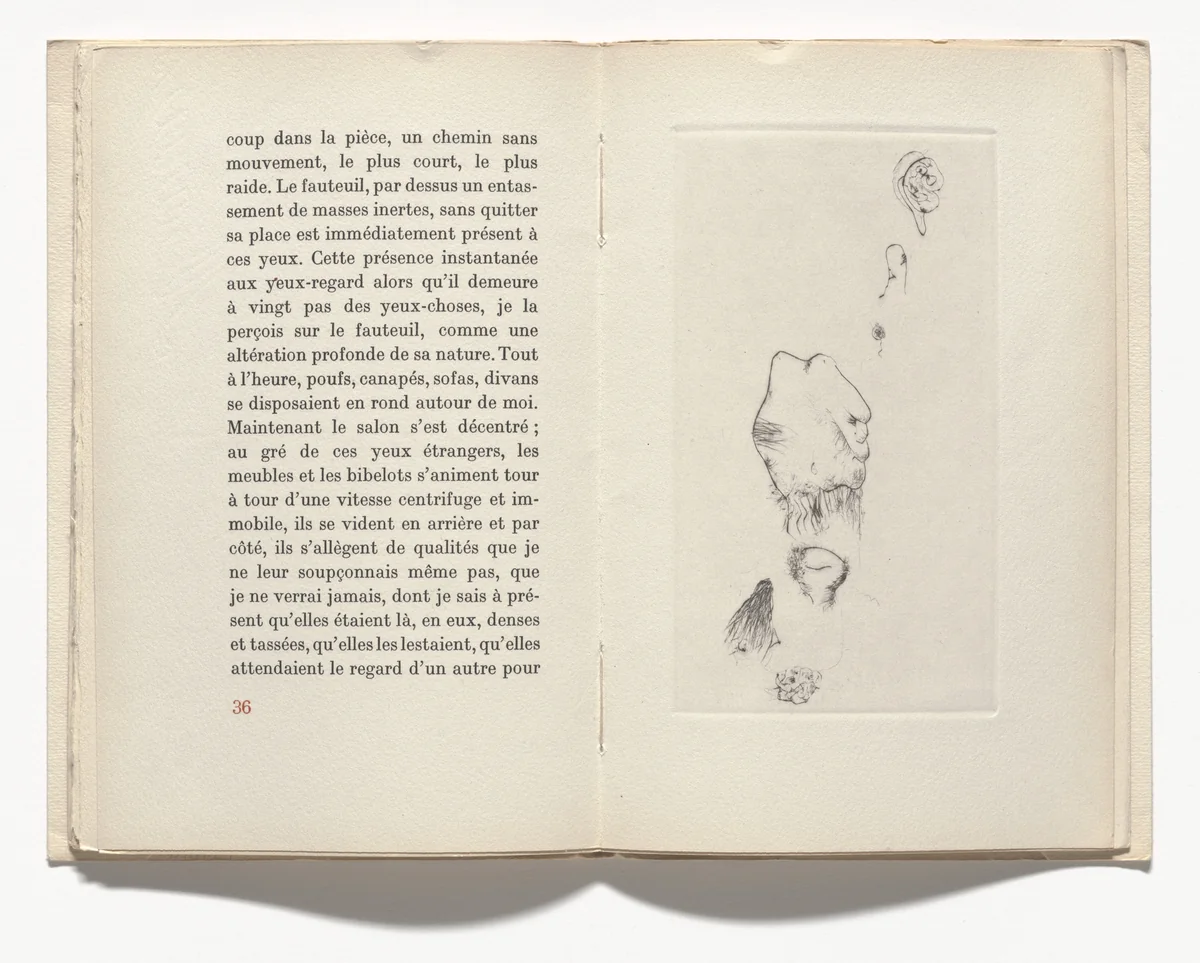 Visage III (plate, page 37) from Visages by Wols, illustrated book, 1948