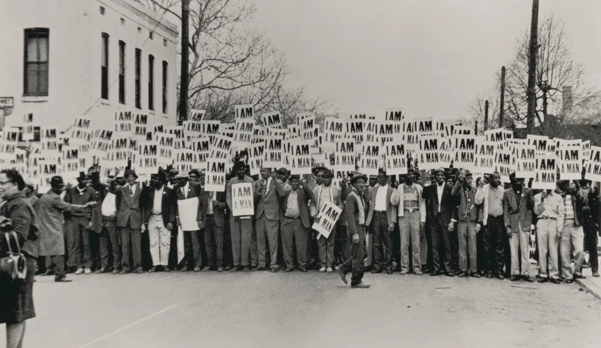 I Am A Man, Sanitation Workers Strike, Memphis, Tennessee by Ernest C. Withers, photograph, 1968