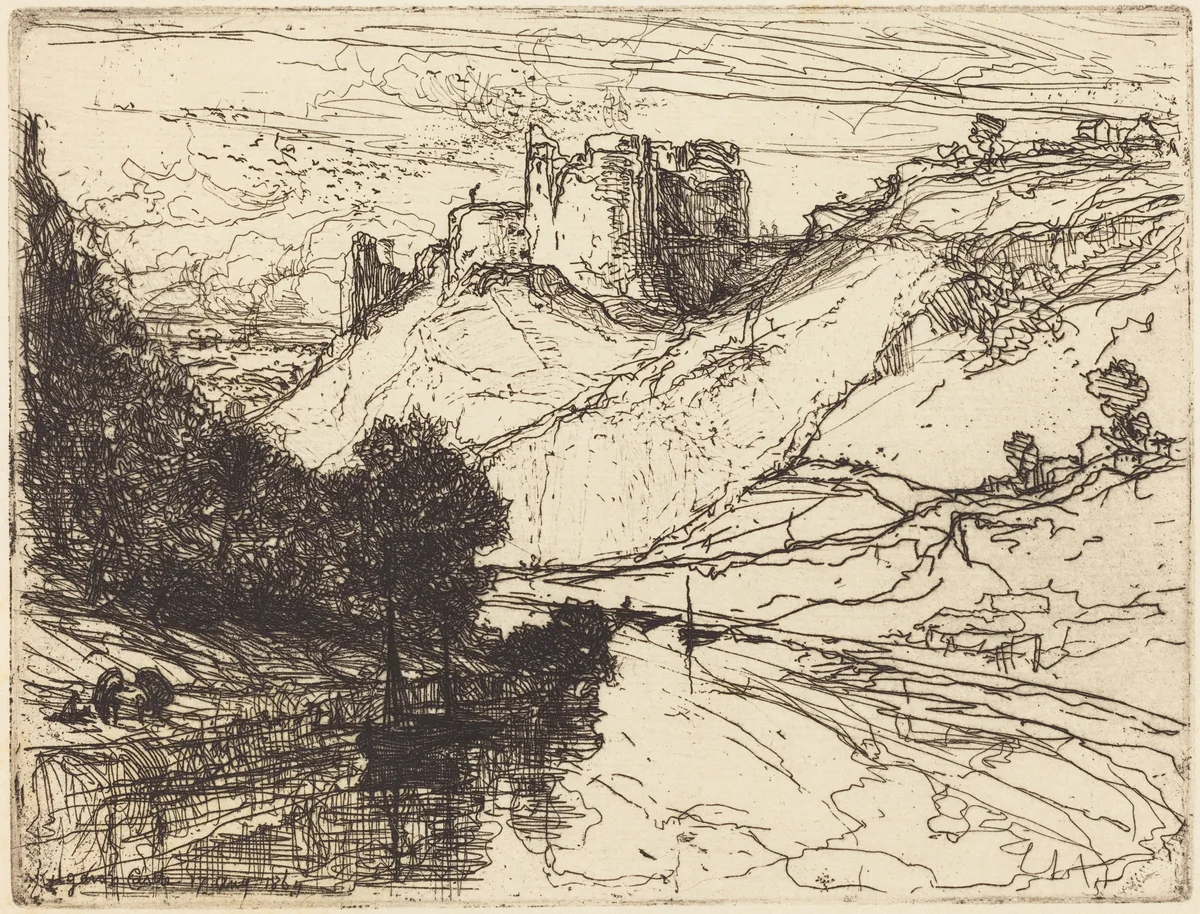 Kilgaren Castle by Francis Seymour-Haden, portfolio, 1864