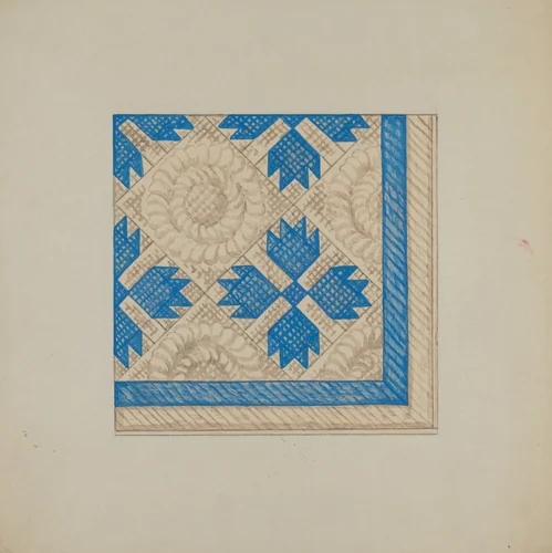 Quilt by Katherine Hastings, index of american design, 1937