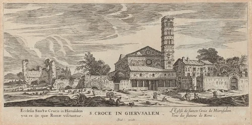 S. Croce in Gierusalem by Israël Silvestre, print, 1640-1660