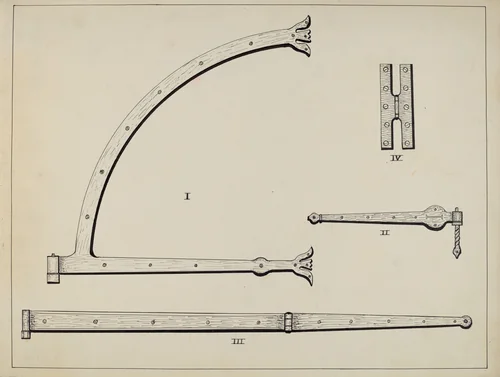 Door Hinges by James M. Lawson, index of american design, 1936