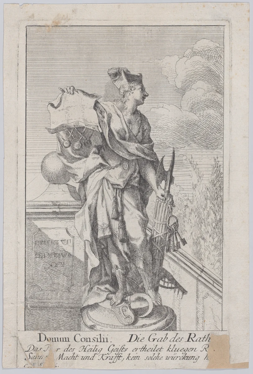 The Gift of Counsel by Johann Georg Bergmüller, print, 1705-1762