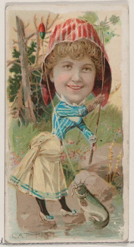 Catfish, from the series Fishers and Fish (N74) for Duke brand cigarettes by Knapp & Company, print, 1888