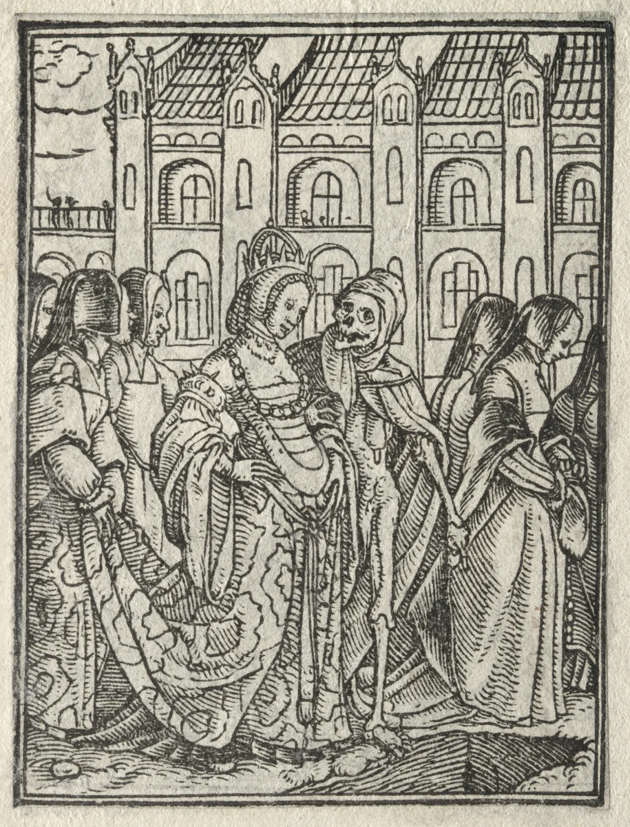 The Dance of Death: The Cardinal; The Empress by Hans Holbein the Younger, print, 1521-1531