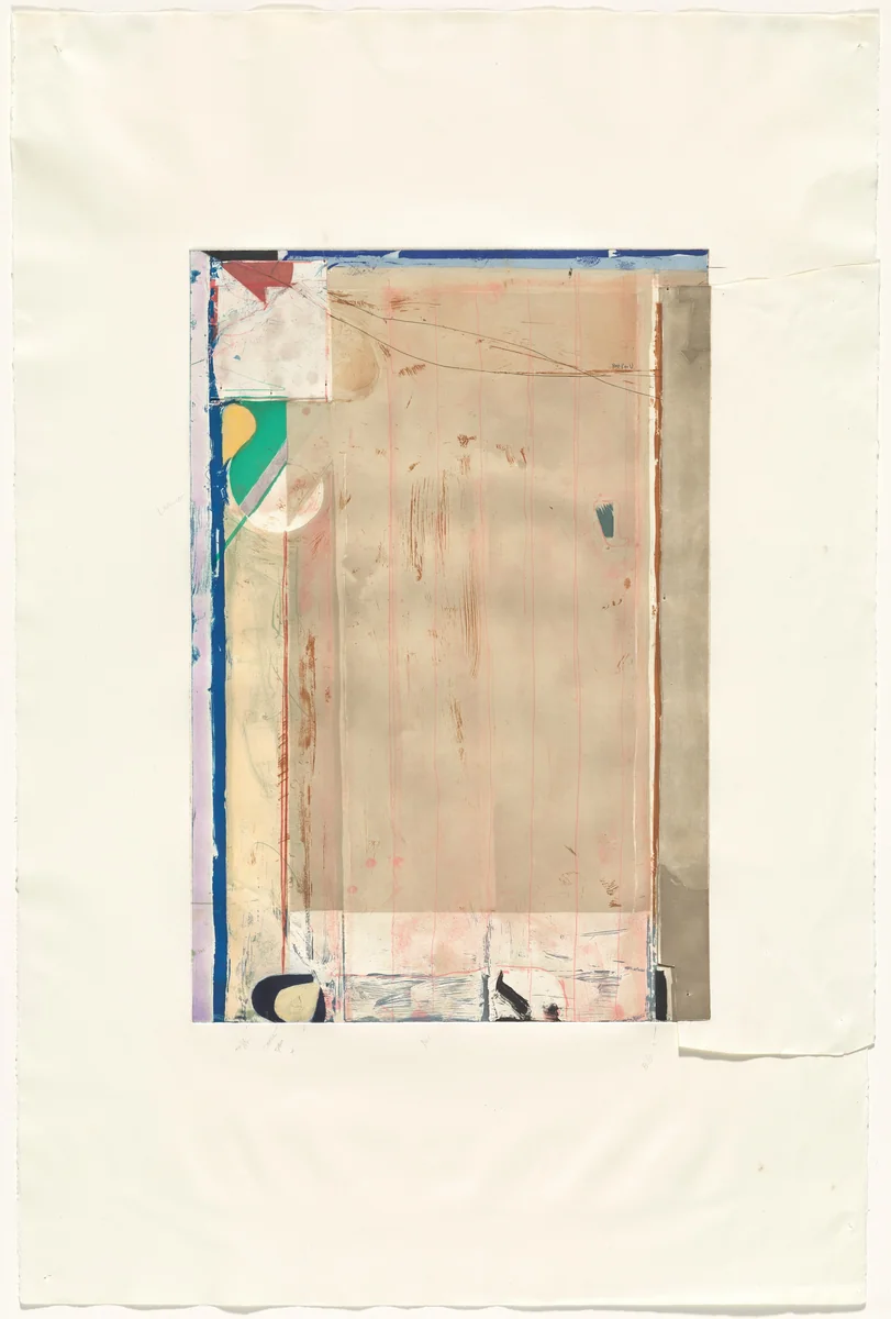 Touched Red [working proof 10] by Richard Diebenkorn, print, 1991