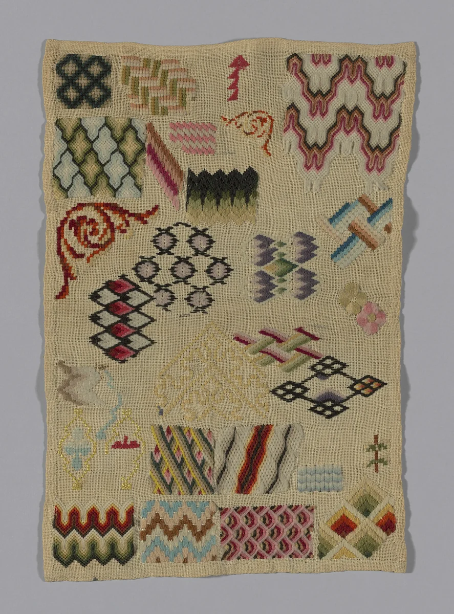 Sampler by France, Italy, or Netherlands, textile, 1701-1900