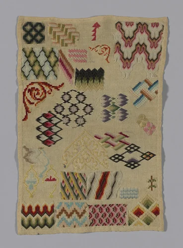 Sampler by France, Italy, or Netherlands, textile, 1701-1900