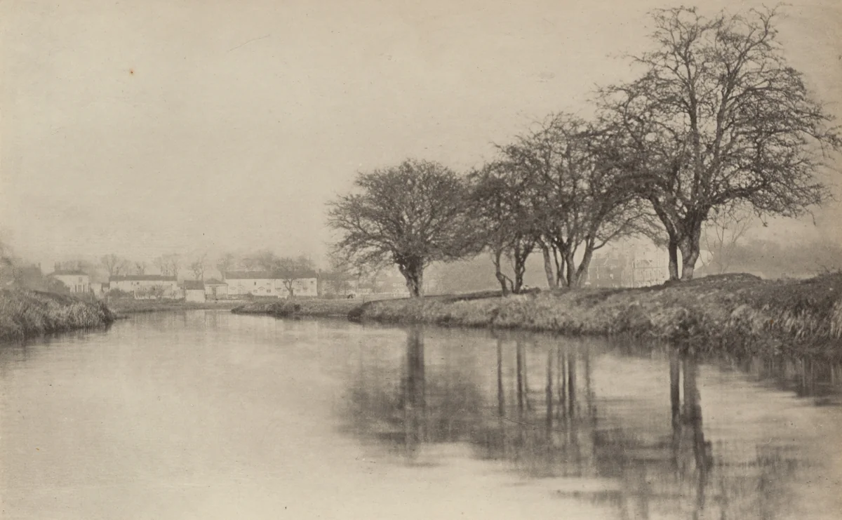 The Village by the River by Peter Henry Emerson, photograph, 1890-1891