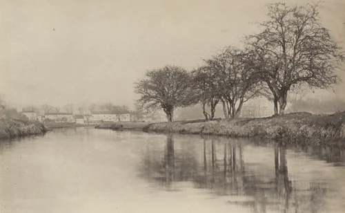 The Village by the River by Peter Henry Emerson, photograph, 1890-1891