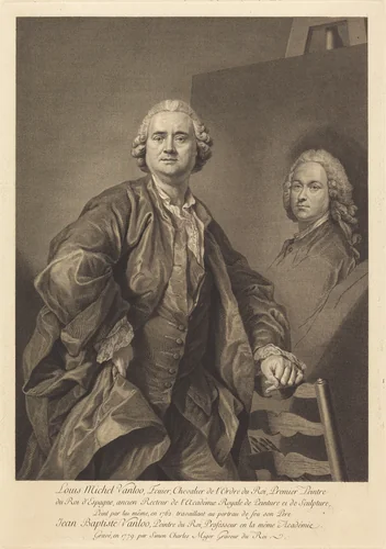 Louis Michel Vanloo by Simon Charles Miger, print, 1779