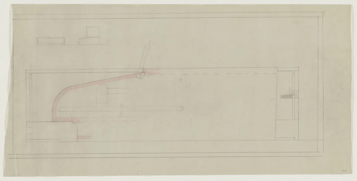 Design for Telefunken Record Player, Elevations and section by Lilly Reich, mies van der rohe archive, 1937