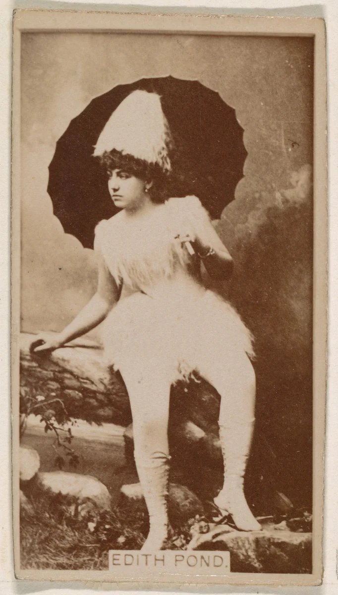 Edith Pond, from the Actresses series (N245) issued by Kinney Brothers to promote Sweet Caporal Cigarettes by Kinney Brothers Tobacco Company, photograph, 1890
