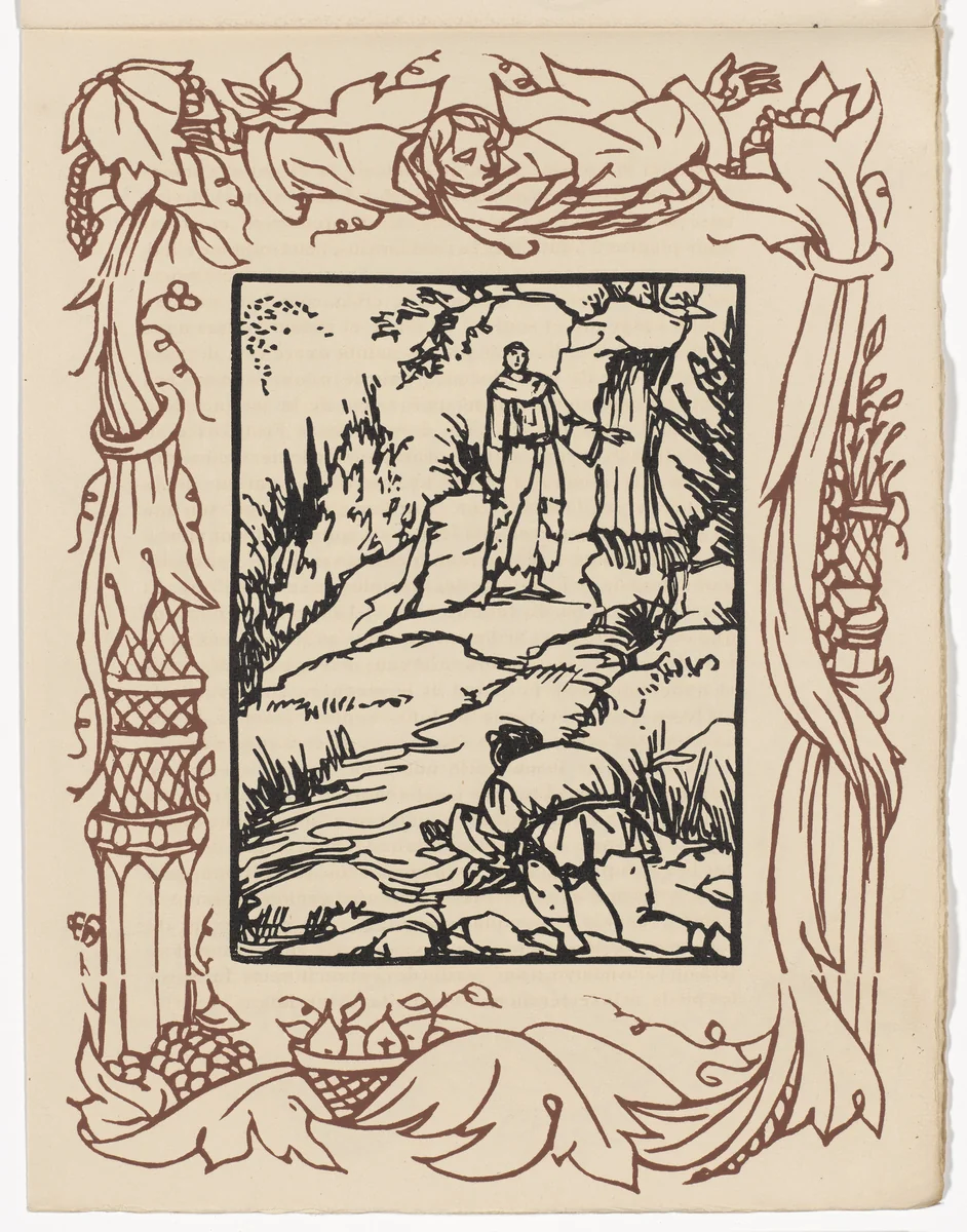 Plate (page 315) from Les Petites Fleurs de St. François (The Little Flowers of St. Francis) by Émile Bernard, illustrated book, 1928