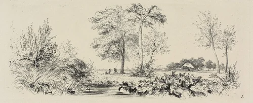 Plate one, from Radierversuche by Adolph Menzel, print, 1844