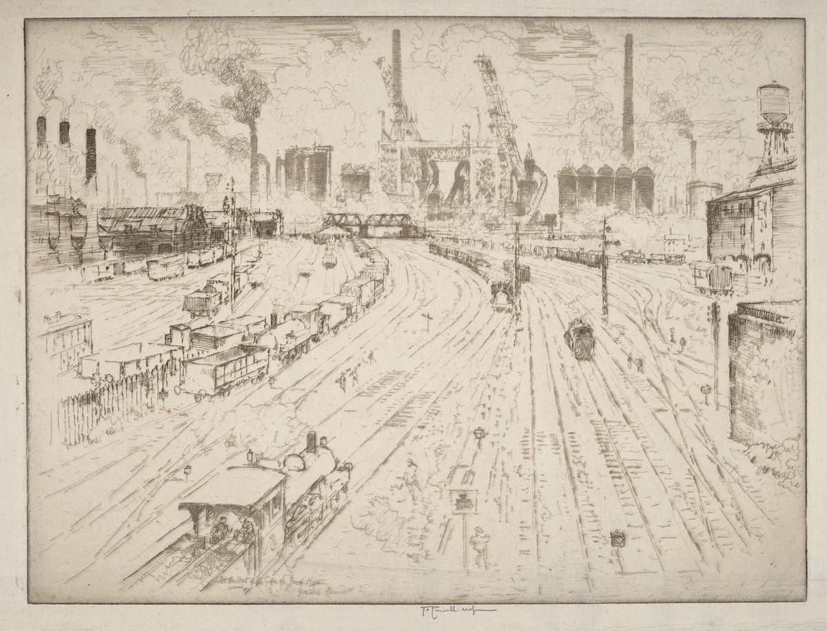 Tracks, Oberhausen by Joseph Pennell, print, 1910