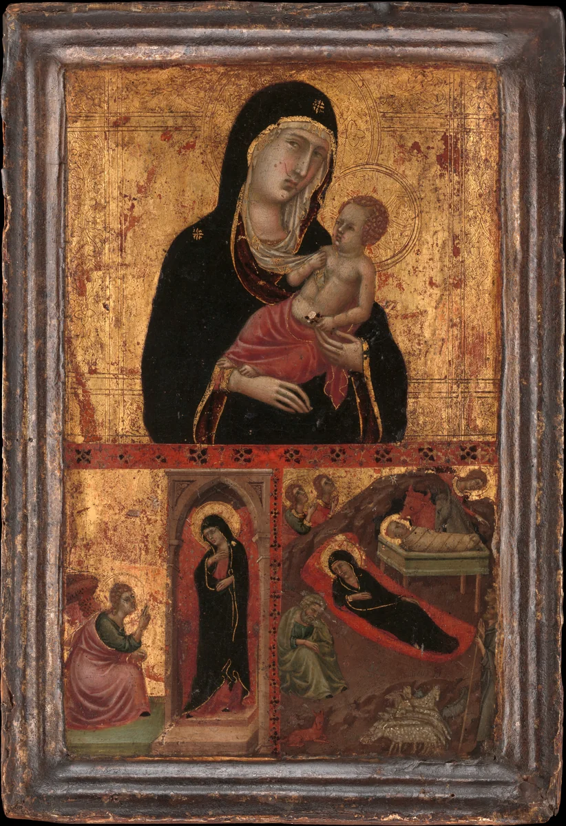 Madonna and Child with the Annunciation and the Nativity by Goodhart Ducciesque Master, painting, 1310-1330