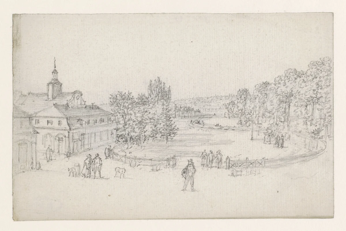 Saint Cloud (?) by Georges Michel, drawing, 1773-1843
