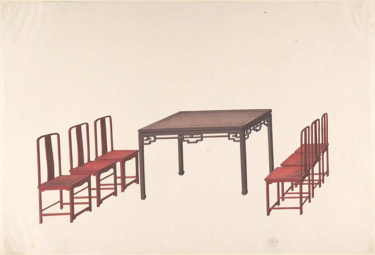 Design for Export Furniture by anonymous, drawing, 1795-1805