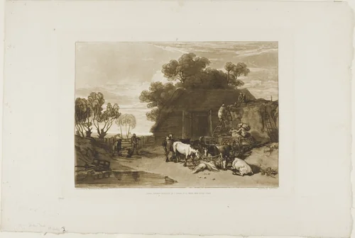 The Straw Yard, plate 7 from Liber Studiorum by Joseph Mallord William Turner, print, 1808